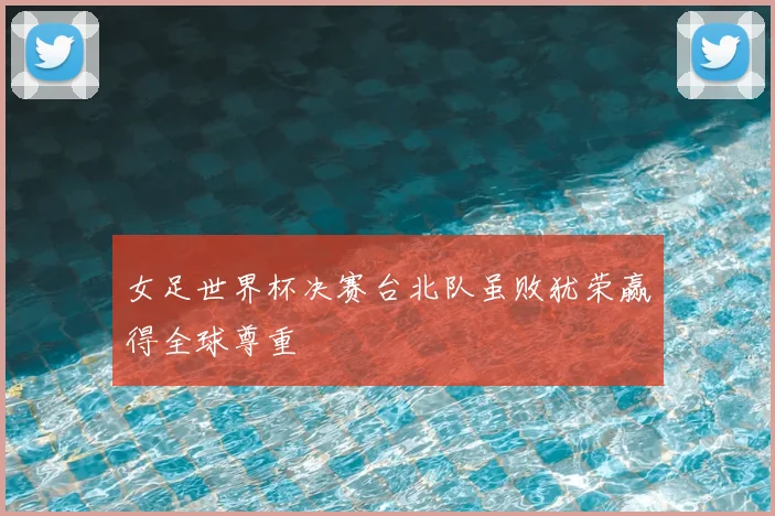 女足世界杯决赛台北队虽败犹荣赢得全球尊重